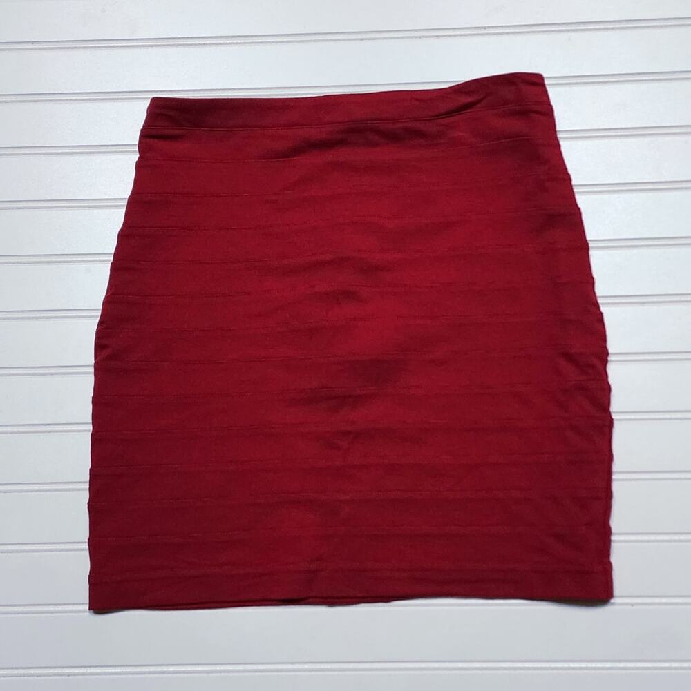 Express Women's Dark Red Bandage Skirt Size 4